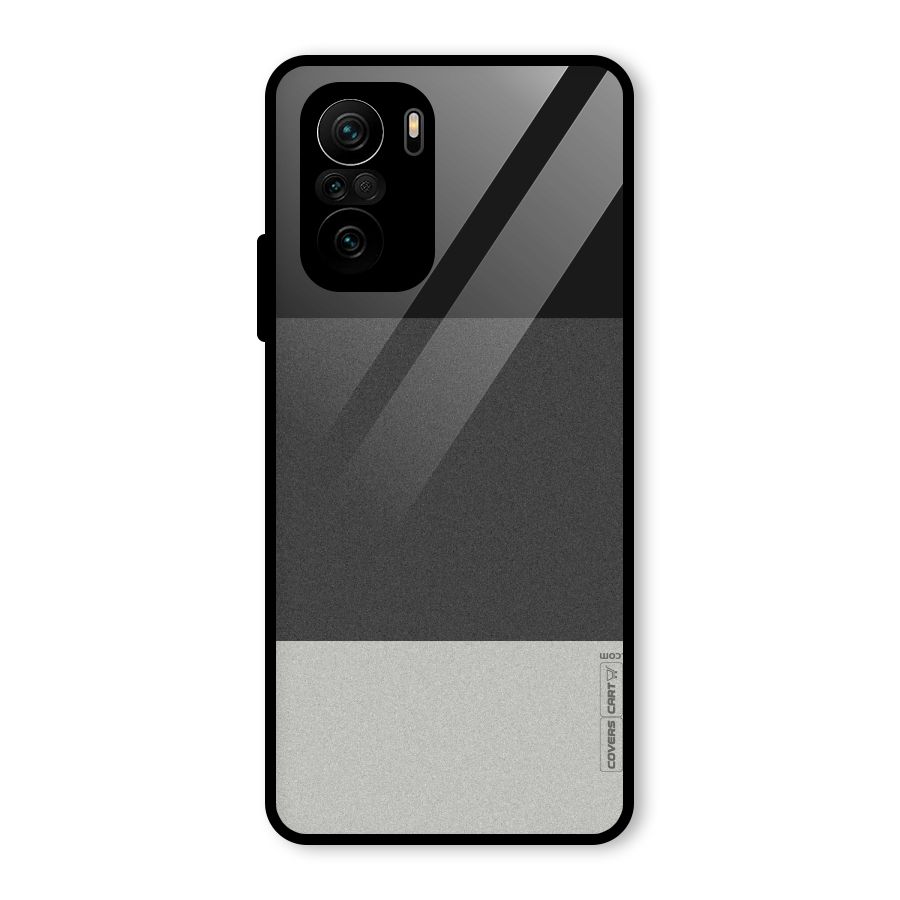 Pastel Black and Grey Glass Back Case for Mi 11X Pro