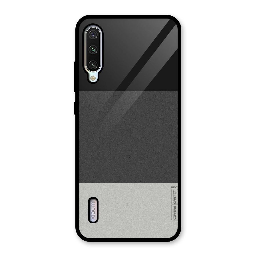 Pastel Black and Grey Glass Back Case for Mi A3