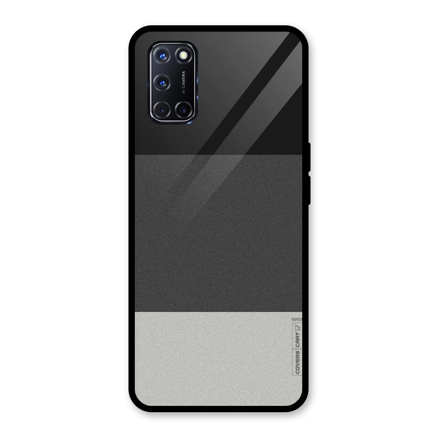 Pastel Black and Grey Glass Back Case for Oppo A52