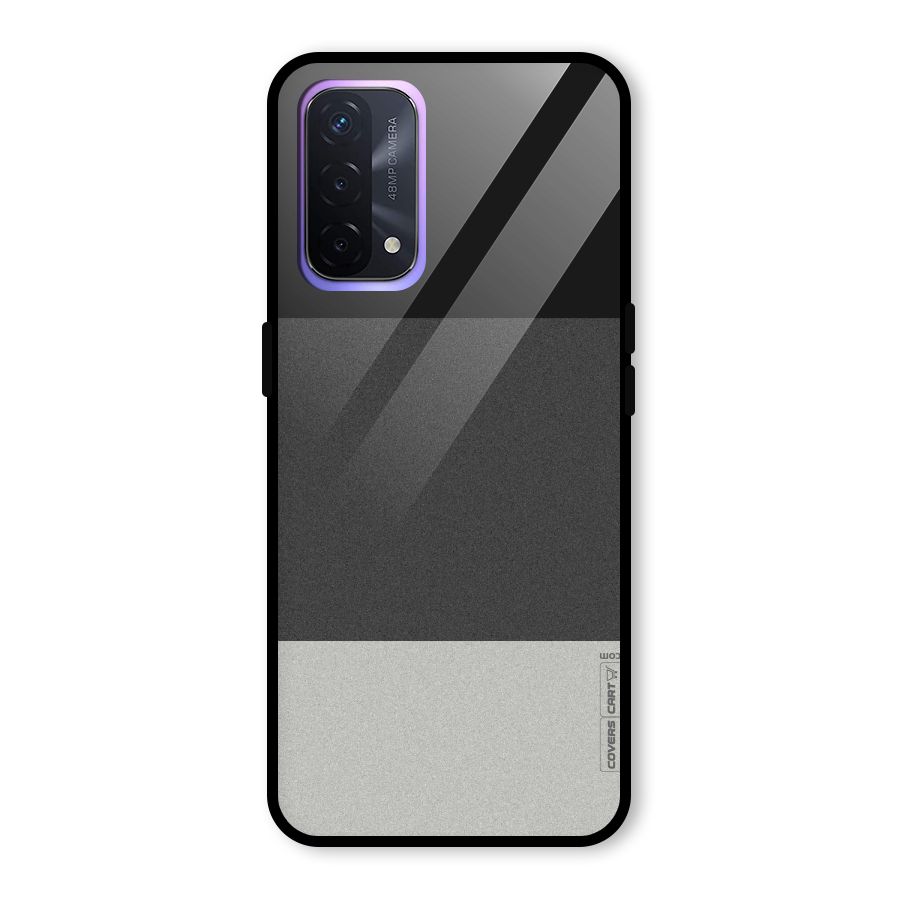 Pastel Black and Grey Glass Back Case for Oppo A74 5G