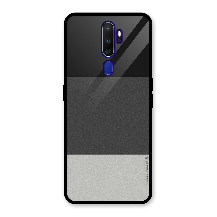 Pastel Black and Grey Glass Back Case for Oppo A9 (2020)