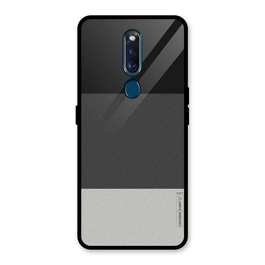 Pastel Black and Grey Glass Back Case for Oppo F11 Pro