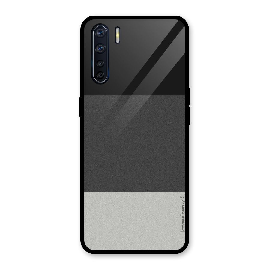 Pastel Black and Grey Glass Back Case for Oppo F15