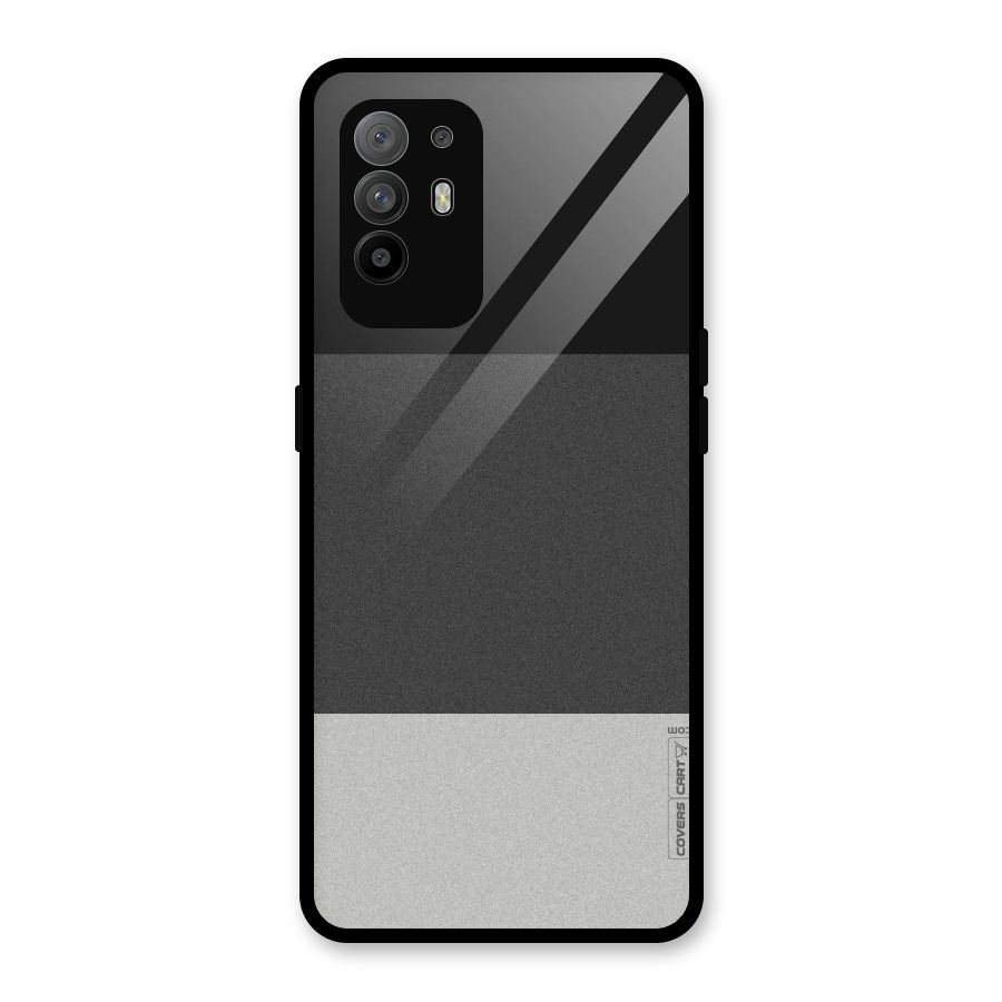 Pastel Black and Grey Glass Back Case for Oppo F19 Pro Plus 5G