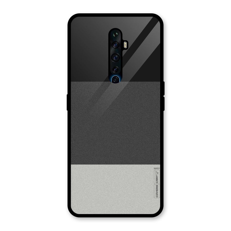 Pastel Black and Grey Glass Back Case for Oppo Reno2 Z