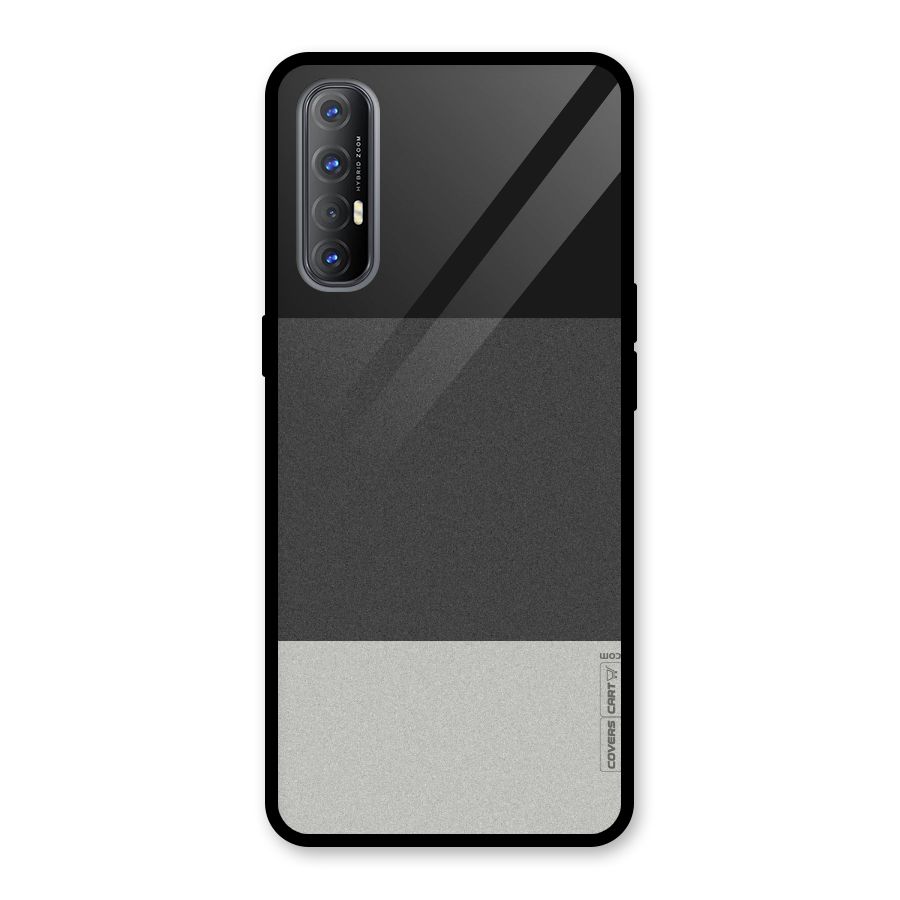 Pastel Black and Grey Glass Back Case for Oppo Reno3 Pro