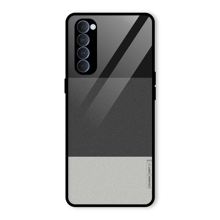 Pastel Black and Grey Glass Back Case for Oppo Reno4 Pro