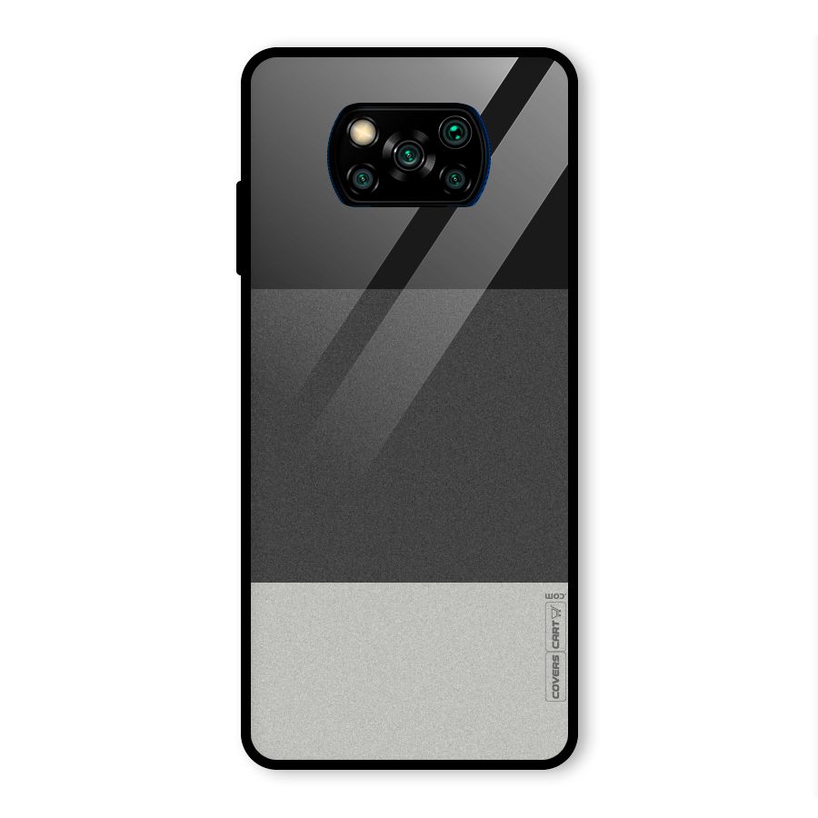 Pastel Black and Grey Glass Back Case for Poco X3 Pro