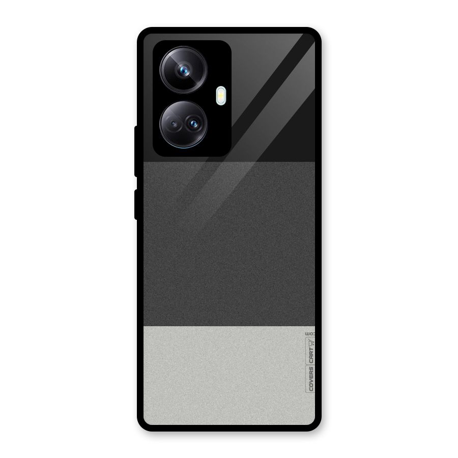 Pastel Black and Grey Glass Back Case for Realme 10 Pro Plus