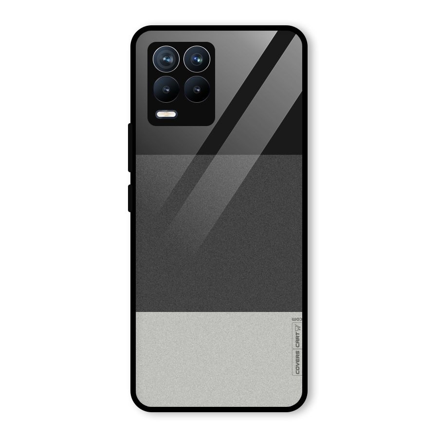 Pastel Black and Grey Glass Back Case for Realme 8