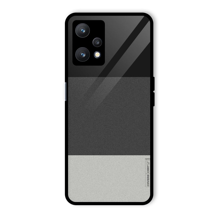 Pastel Black and Grey Glass Back Case for Realme 9 Pro 5G