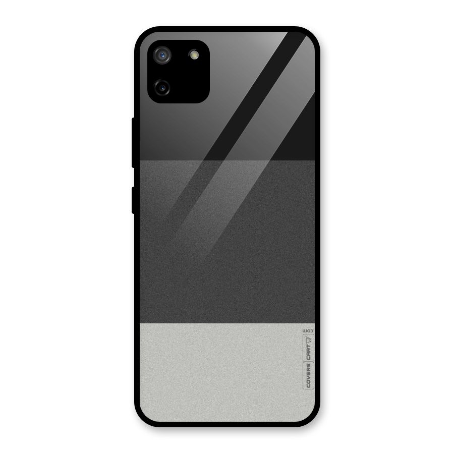 Pastel Black and Grey Glass Back Case for Realme C11