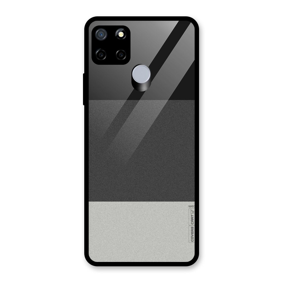 Pastel Black and Grey Glass Back Case for Realme C15