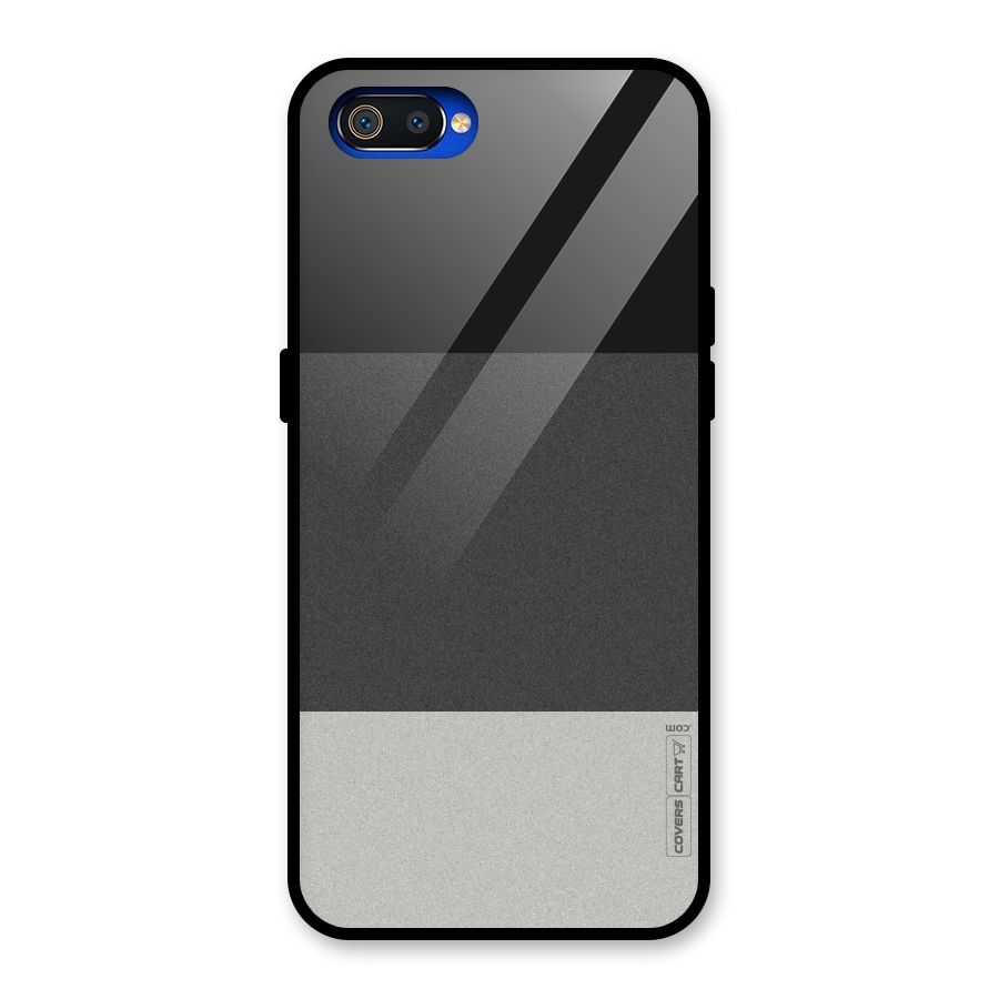 Pastel Black and Grey Glass Back Case for Realme C2