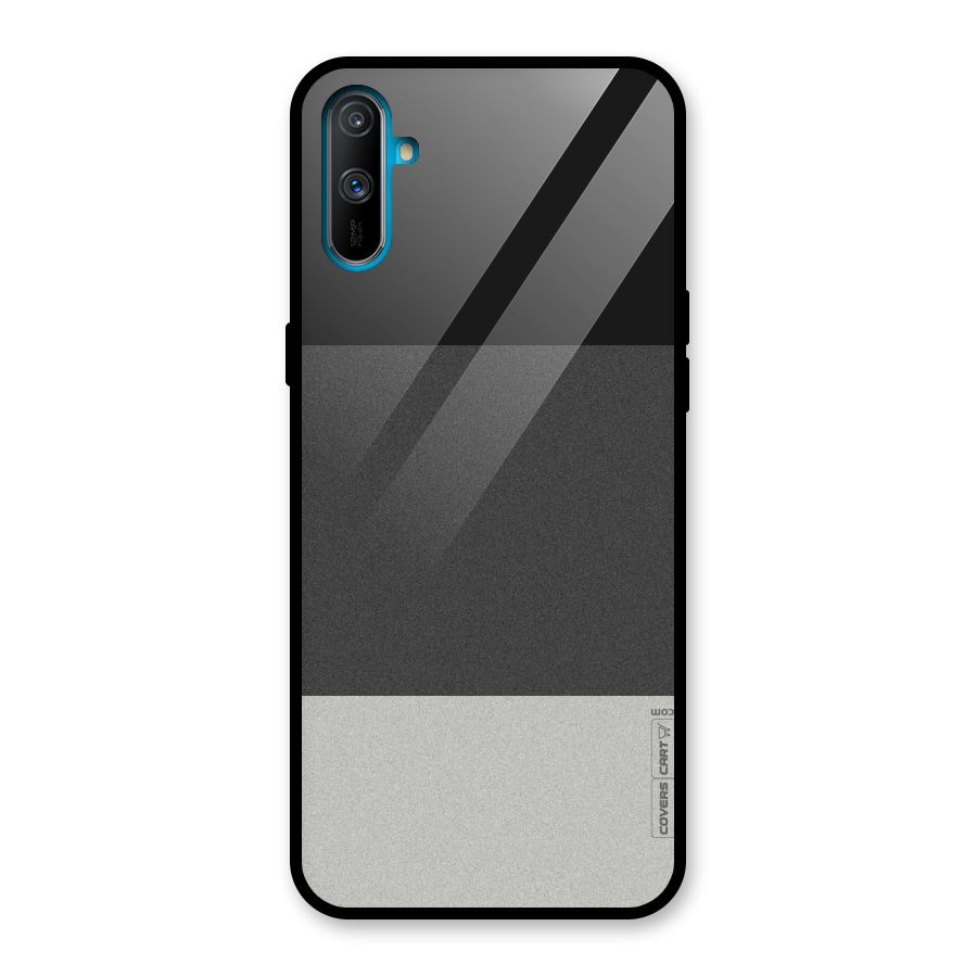 Pastel Black and Grey Glass Back Case for Realme C3