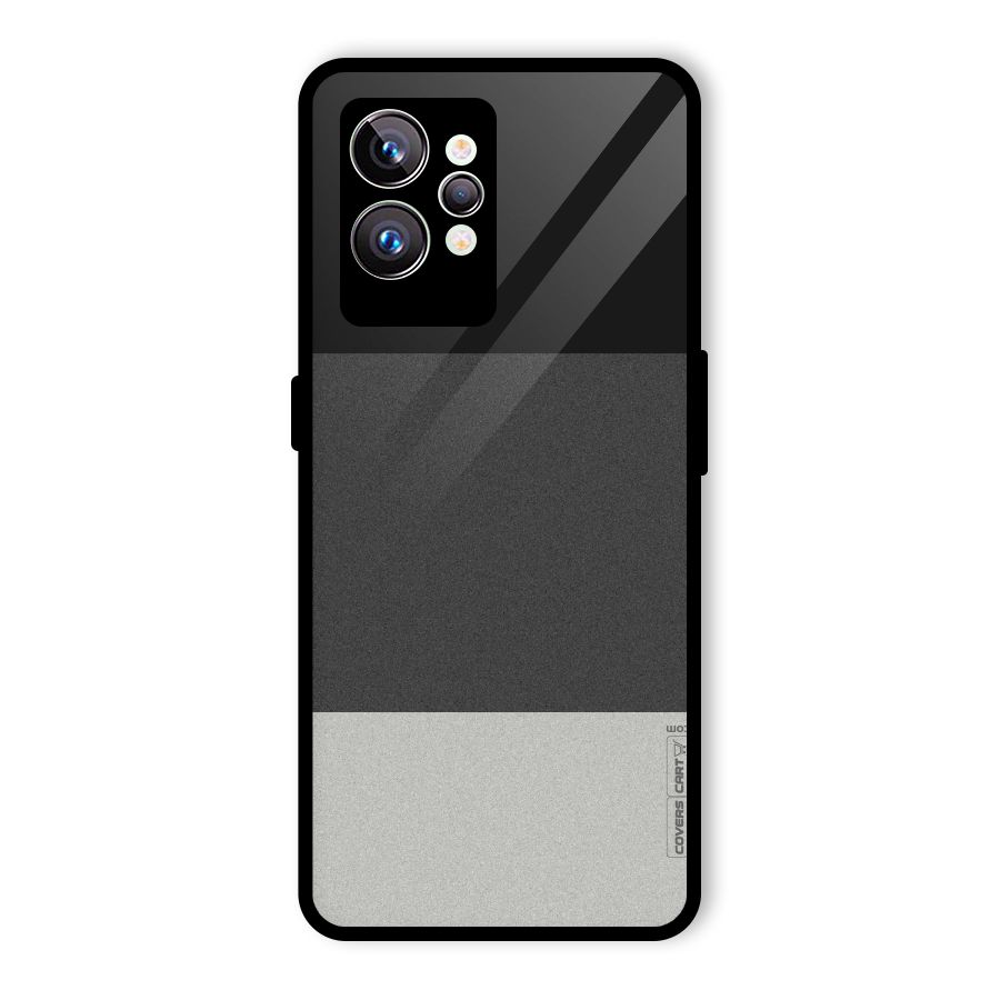 Pastel Black and Grey Glass Back Case for Realme GT2 Pro