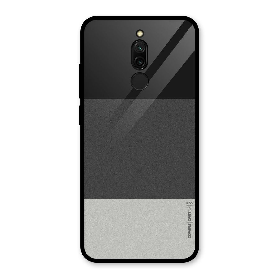 Pastel Black and Grey Glass Back Case for Redmi 8
