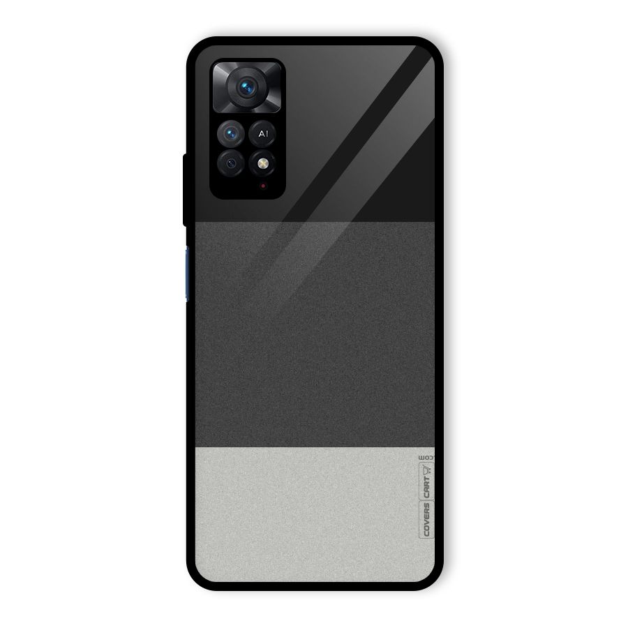 Pastel Black and Grey Glass Back Case for Redmi Note 11 Pro Plus 5G