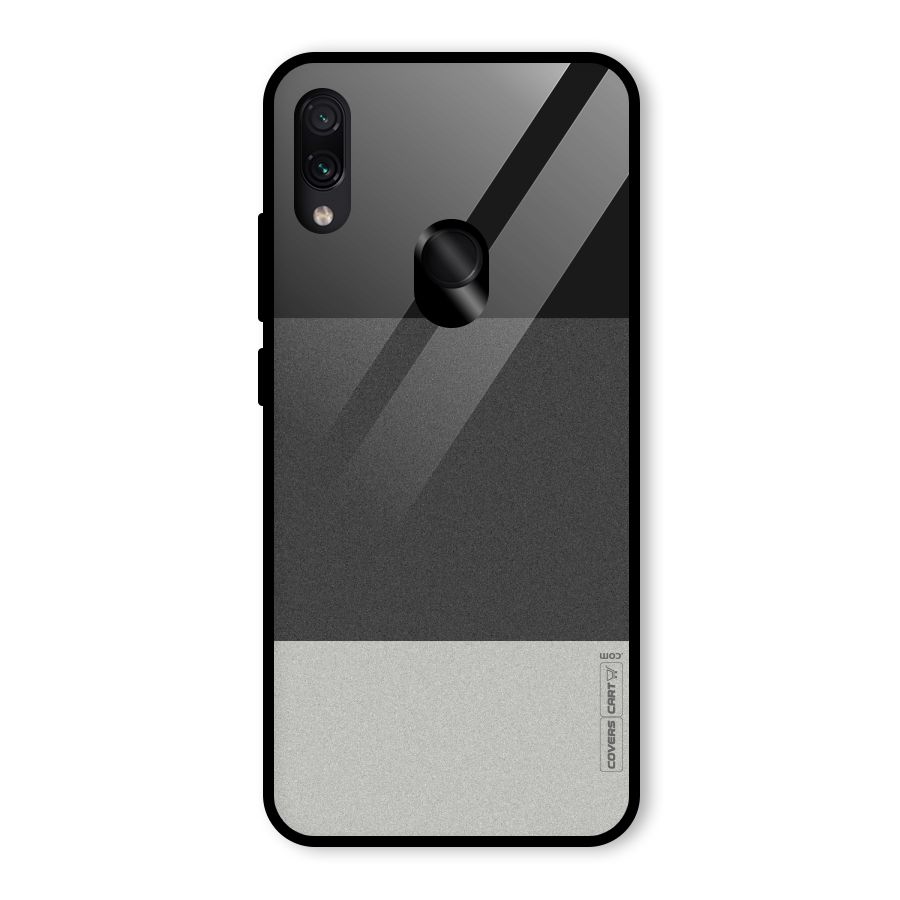Pastel Black and Grey Glass Back Case for Redmi Note 7S