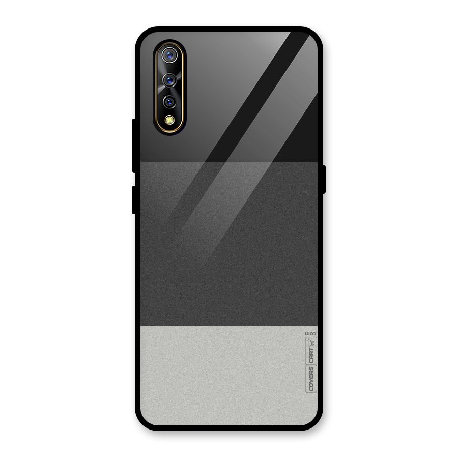 Pastel Black and Grey Glass Back Case for Vivo S1
