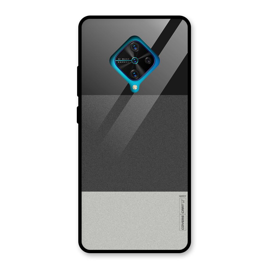 Pastel Black and Grey Glass Back Case for Vivo S1 Pro