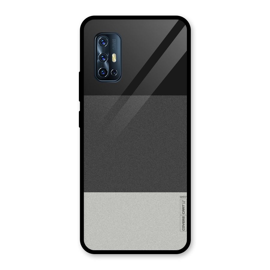 Pastel Black and Grey Glass Back Case for Vivo V17