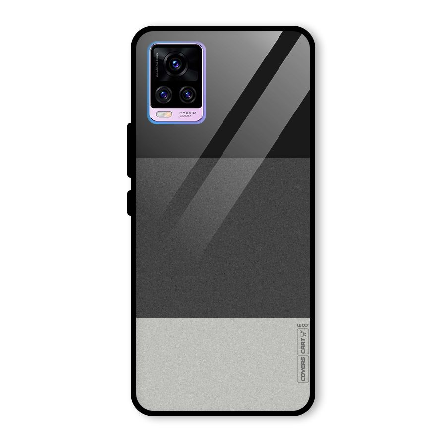 Pastel Black and Grey Glass Back Case for Vivo V20 Pro