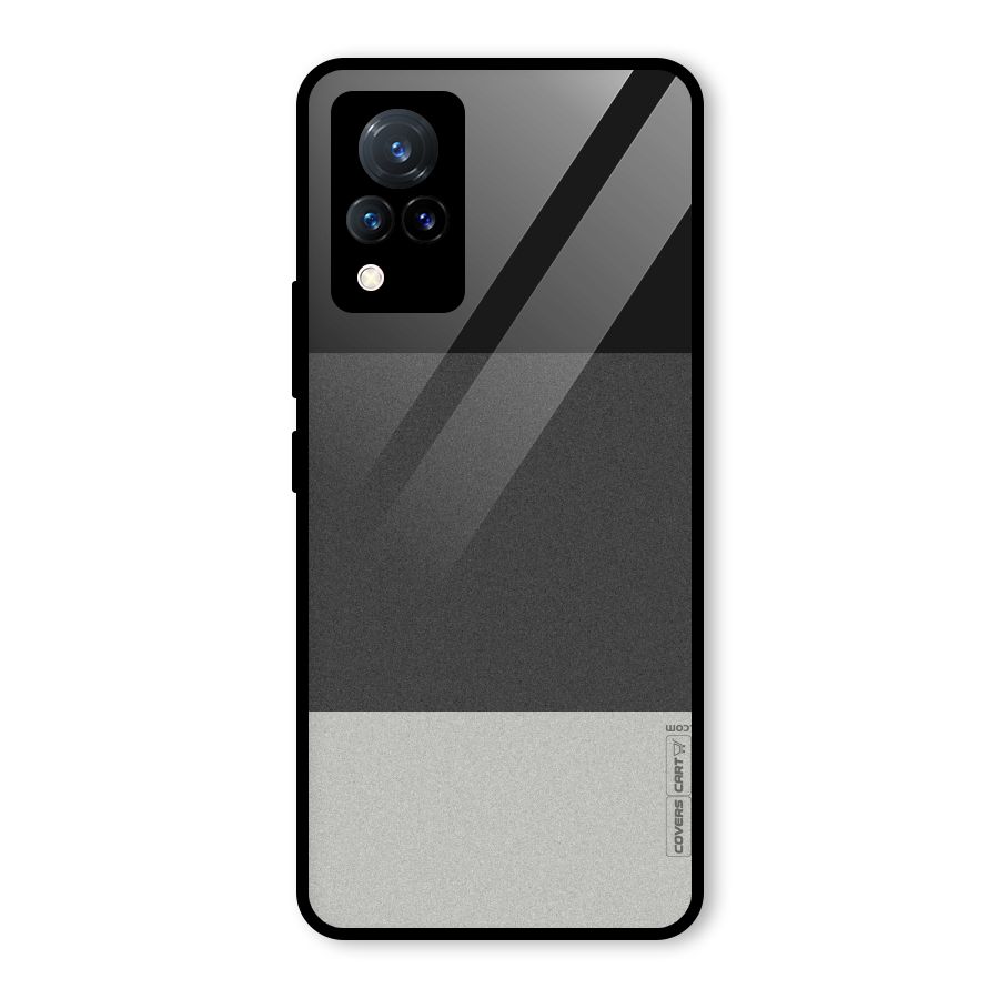 Pastel Black and Grey Glass Back Case for Vivo V21 5G