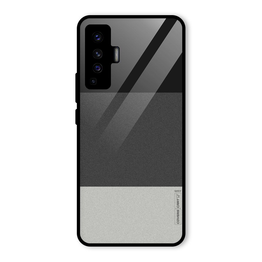 Pastel Black and Grey Glass Back Case for Vivo X50