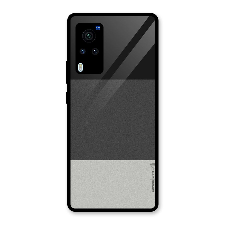 Pastel Black and Grey Glass Back Case for Vivo X60 Pro