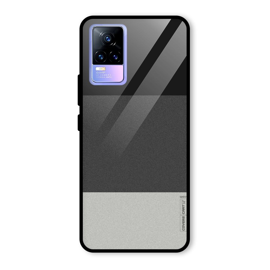 Pastel Black and Grey Glass Back Case for Vivo Y73