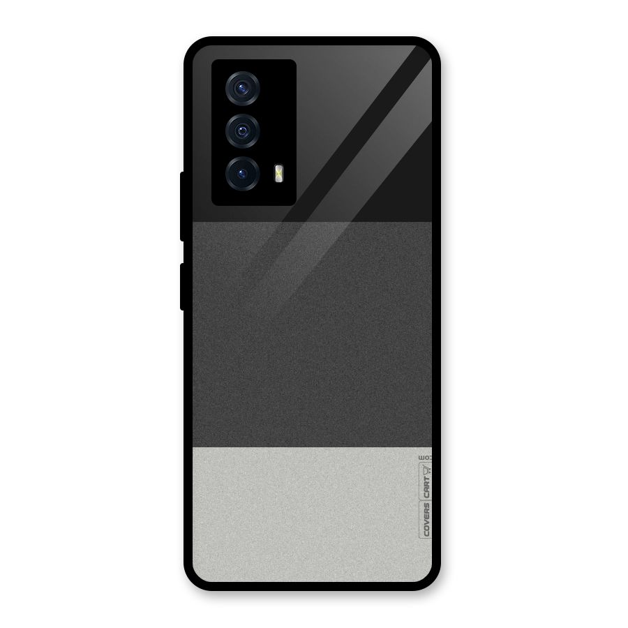 Pastel Black and Grey Glass Back Case for Vivo iQOO Z5