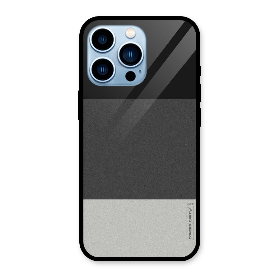 Pastel Black and Grey Glass Back Case for iPhone 13 Pro