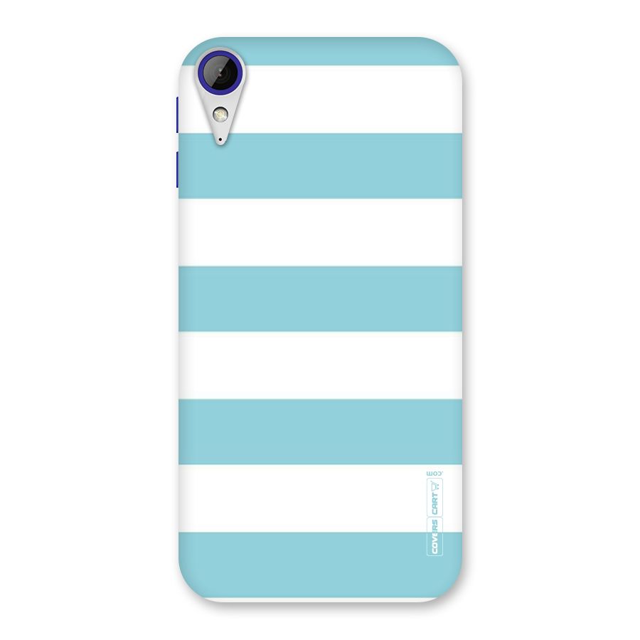 Pastel Blue White Stripes Back Case for Desire 830