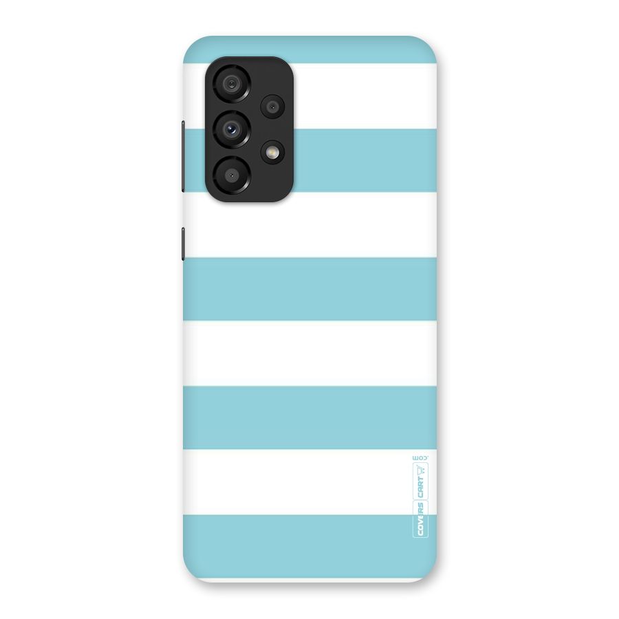 Pastel Blue White Stripes Back Case for Galaxy A33 5G