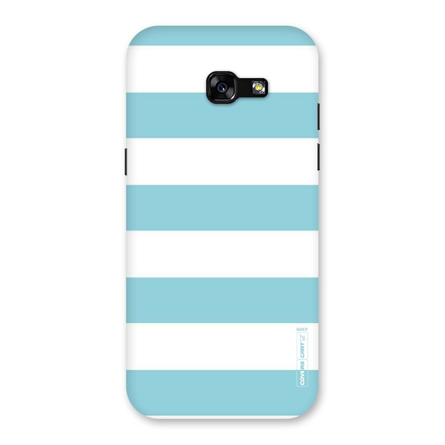 Pastel Blue White Stripes Back Case for Galaxy A5 2017