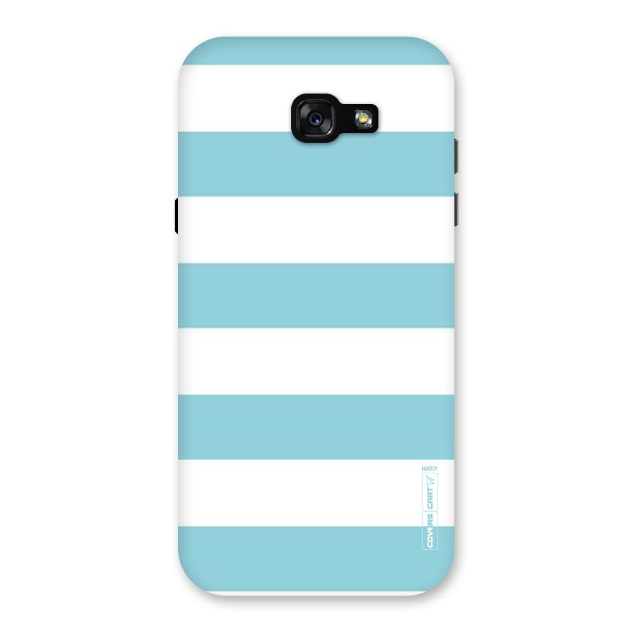Pastel Blue White Stripes Back Case for Galaxy A7 (2017)