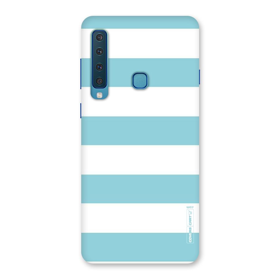 Pastel Blue White Stripes Back Case for Galaxy A9 (2018)