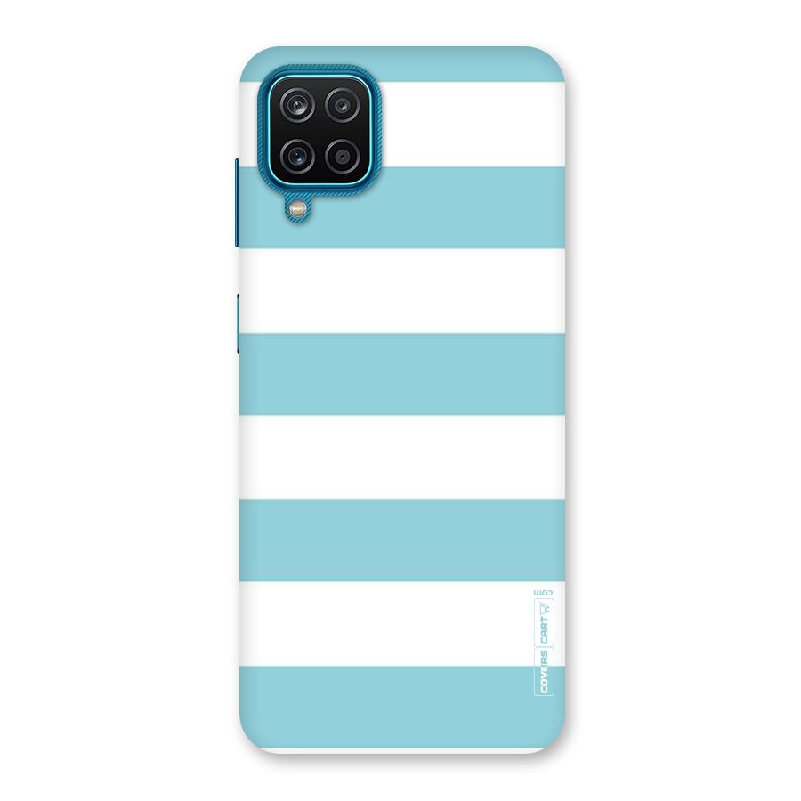 Pastel Blue White Stripes Back Case for Galaxy F12