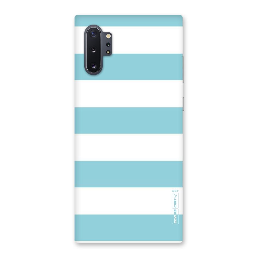 Pastel Blue White Stripes Back Case for Galaxy Note 10 Plus