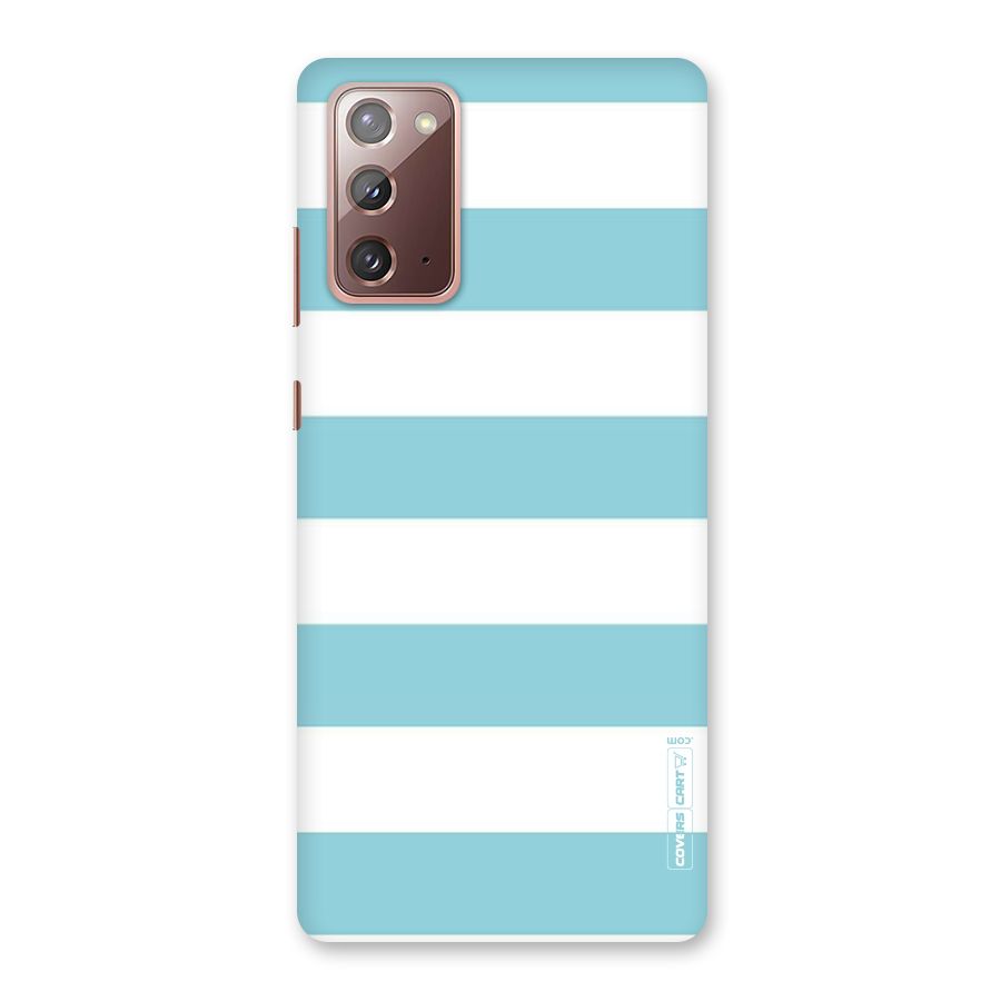 Pastel Blue White Stripes Back Case for Galaxy Note 20