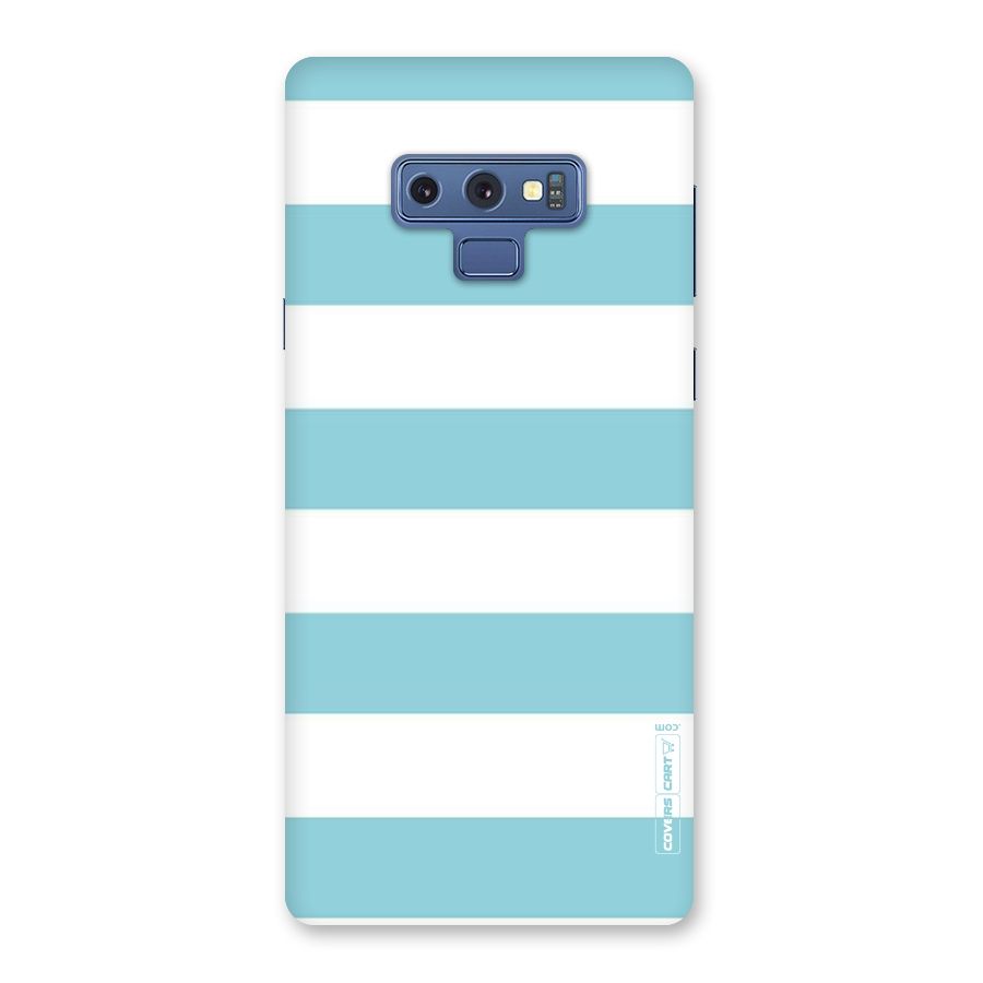 Pastel Blue White Stripes Back Case for Galaxy Note 9
