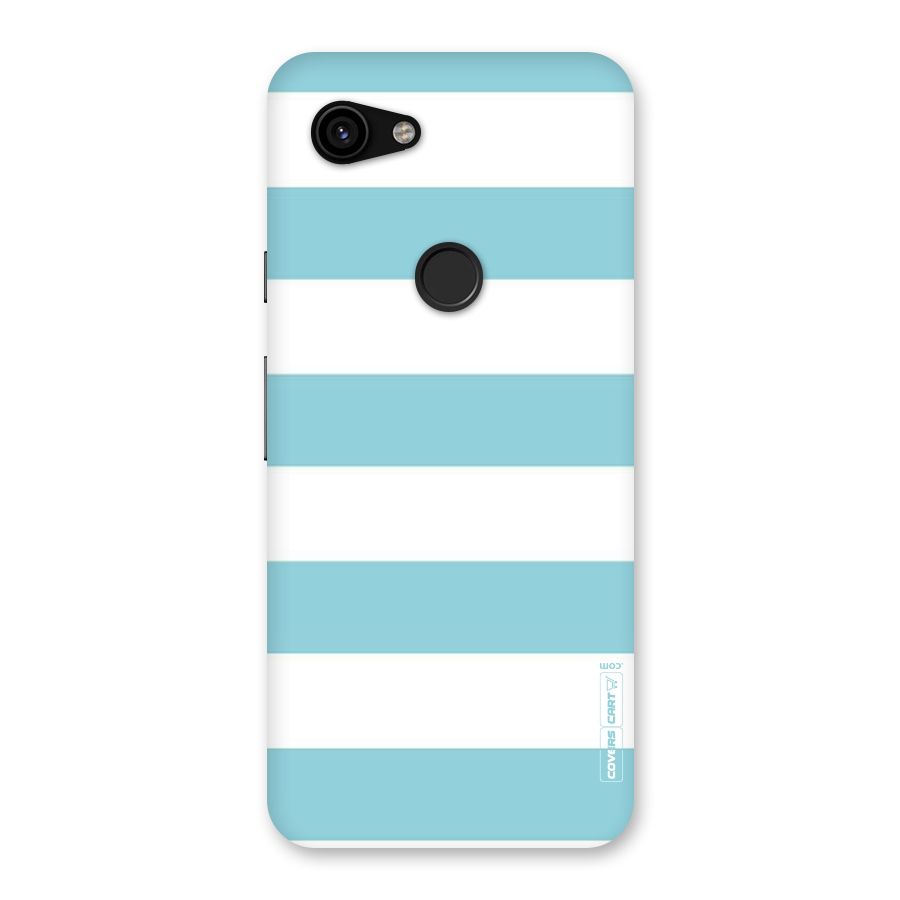 Pastel Blue White Stripes Back Case for Google Pixel 3a