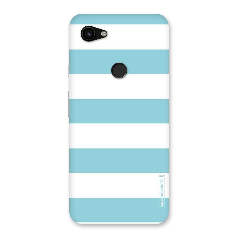 Pastel Blue White Stripes Back Case for Google Pixel 3a XL