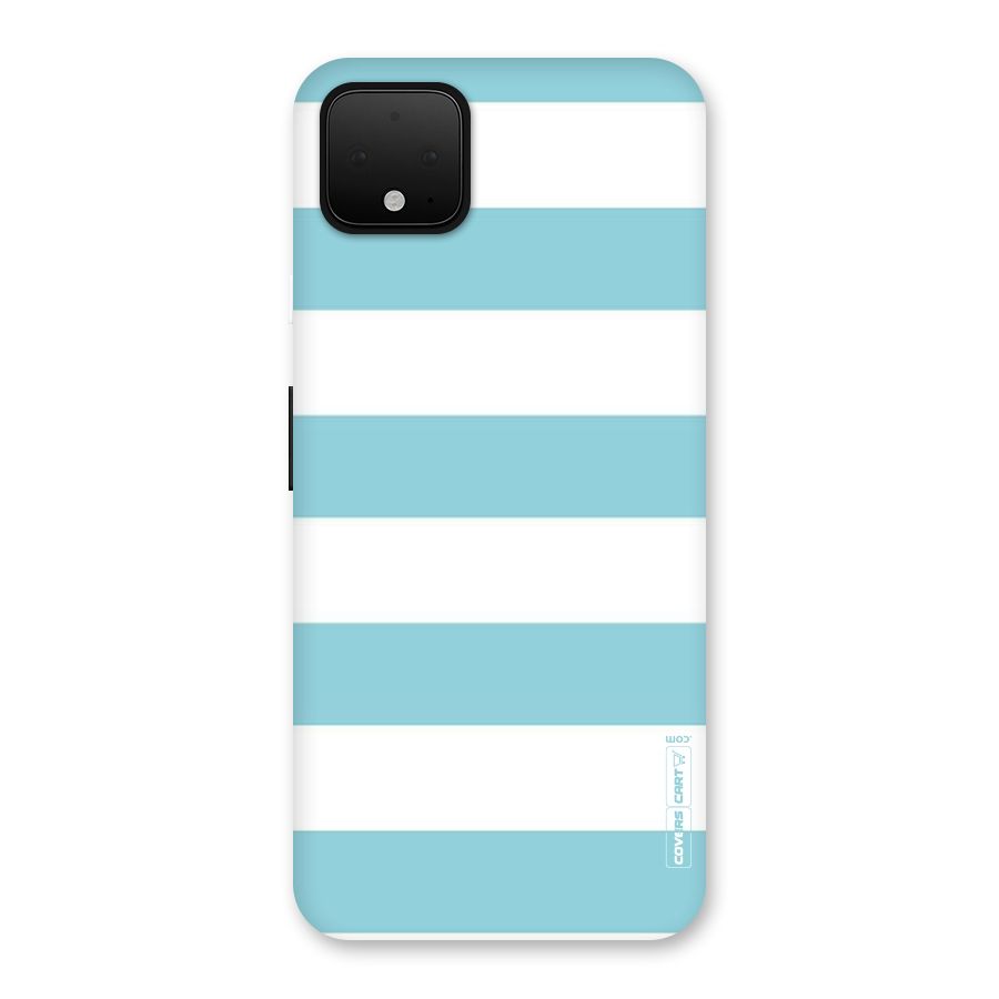 Pastel Blue White Stripes Back Case for Google Pixel 4 XL
