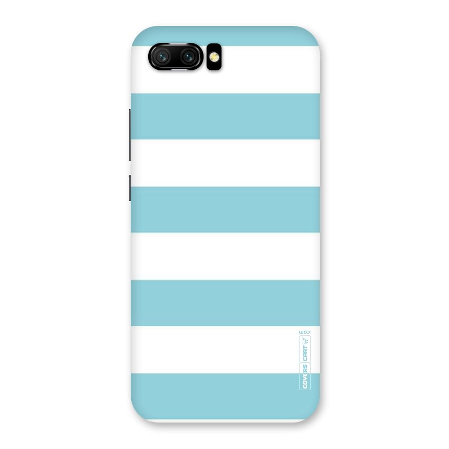 Pastel Blue White Stripes Back Case for Honor 10