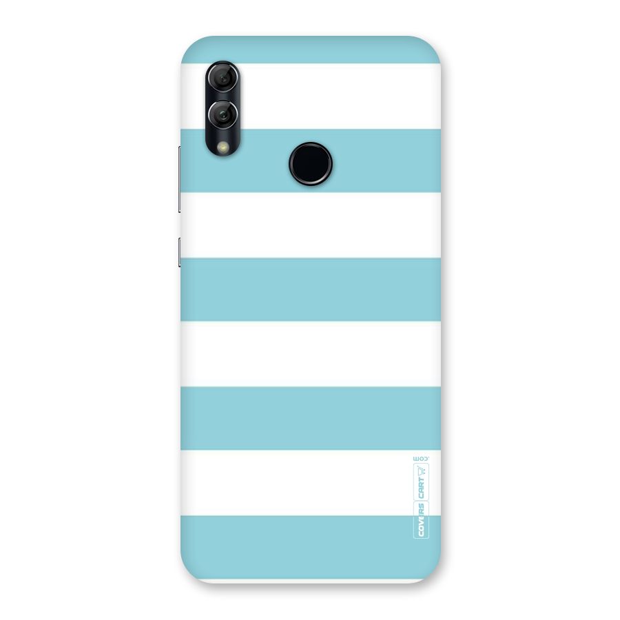 Pastel Blue White Stripes Back Case for Honor 10 Lite