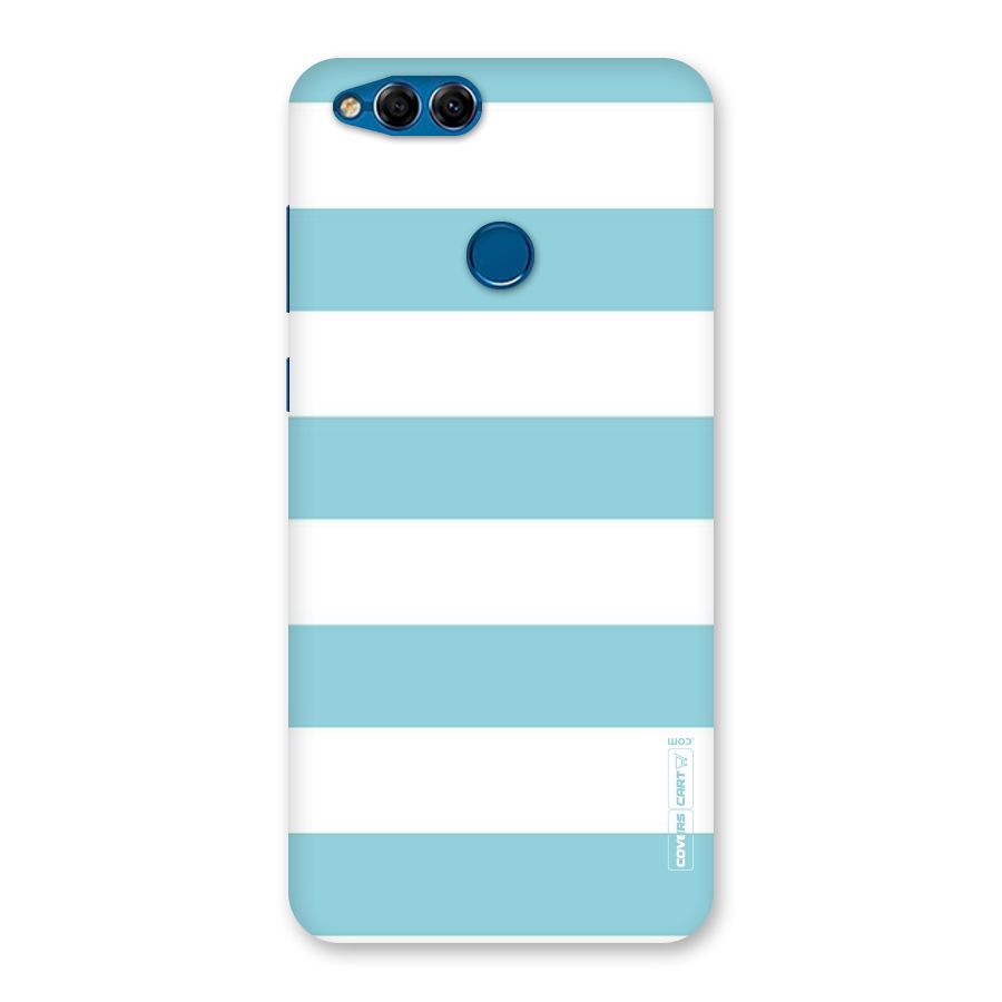Pastel Blue White Stripes Back Case for Honor 7X