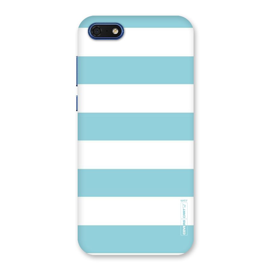 Pastel Blue White Stripes Back Case for Honor 7s