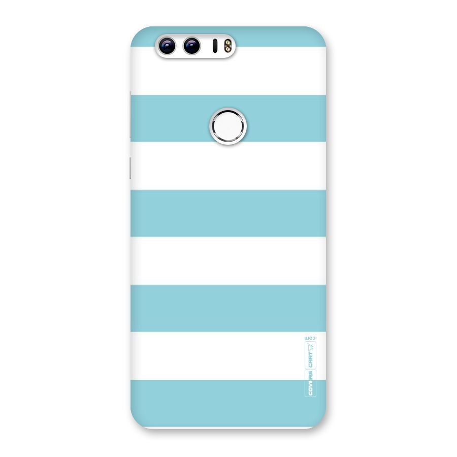 Pastel Blue White Stripes Back Case for Honor 8